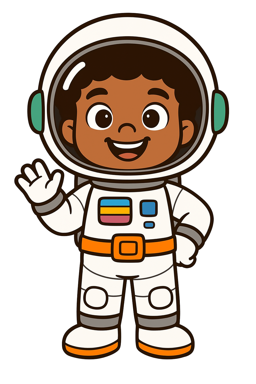 Lo, personagem da HD360, vestido de astronauta